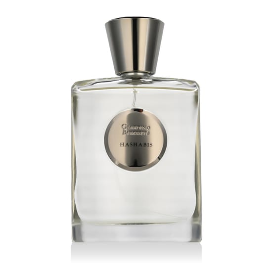Bottle of Giardino Benessere Hashabis EDP up close