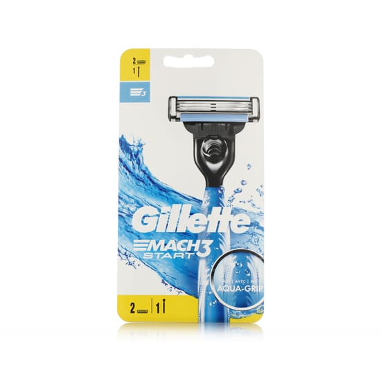 Close-up of gillette mach 3 start razor with blades