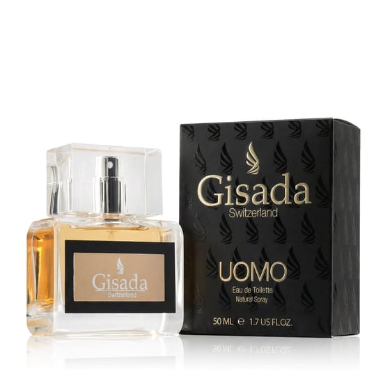 Gisada uomo edt parfüümi pudel elegantse disainiga