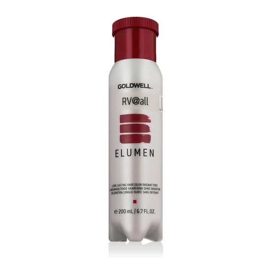 Bottle of Goldwell Elumen Long Lasting Hair Color RV@all, professional vivid hair dye