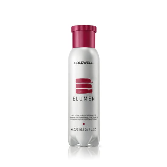 Bottle of Goldwell Elumen Long Lasting Hair Color with minimalist modern design