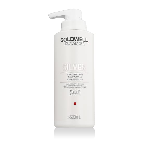 Goldwell Dualsenses Silver 60sec Treatment premium bottle close-up