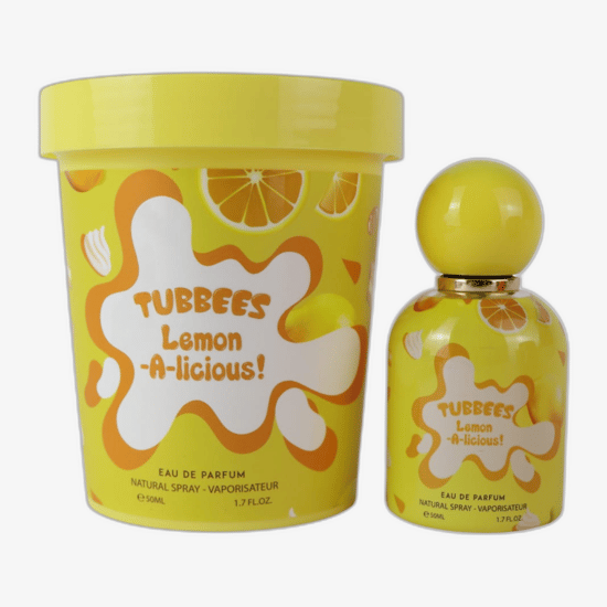 Крупный план флакона Grandeur Tubbees Lemon-a-licious! EDP