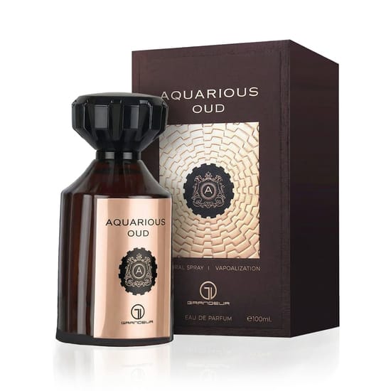 Originaalpakend Grandeur Aquarious Oud EDP Grandeur Aquarious Oud EDP pudel lähedalt