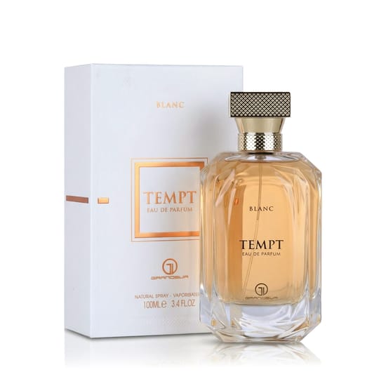 Оригинальная упаковка Grandeur Tempt Blanc EDP Флакон Grandeur Tempt Blanc EDP с элегантным дизайном