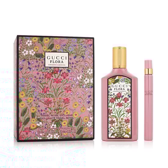 Elegant bottle of Gucci Flora Gorgeous Gardenia EDP