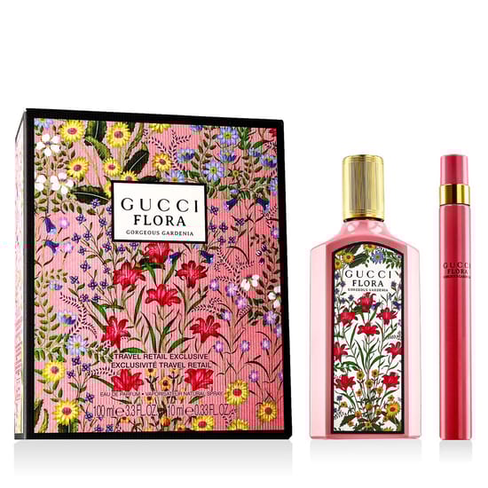 Elegant bottle of Gucci Flora Gorgeous Gardenia EDP