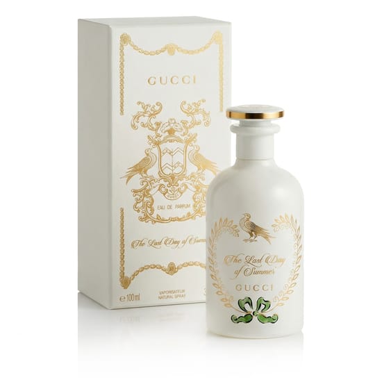 Original packaging of Gucci Winter's Spring EDP Close-up of Gucci Winter's Spring EDP bottle