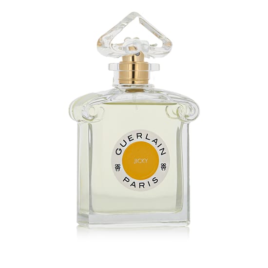 Close-up of Guerlain Jicky EDP bottle