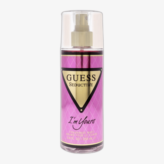 Close-up of Guess Seductive I'm Yours Bodyspray bottle