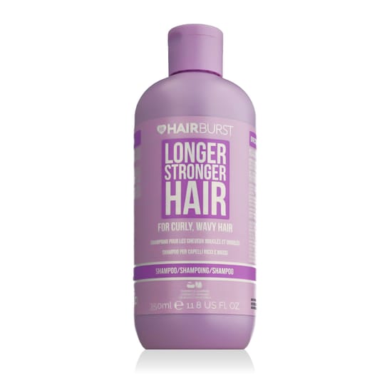 HAIRBURST Longer Stronger Hair šampooni pakend – ideaalne igapäevaseks juuksehoolduseks lokkis ja lainelistele juustele HAIRBURST Longer Stronger Hair šampooni pudel – kerge tekstuur, niisutav ja tugevdav toime lokkis ja lainelistele juustele
