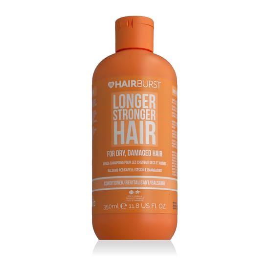 Hairburst pikem ja tugevam juuksekonditsioneer pudeli lähedalt