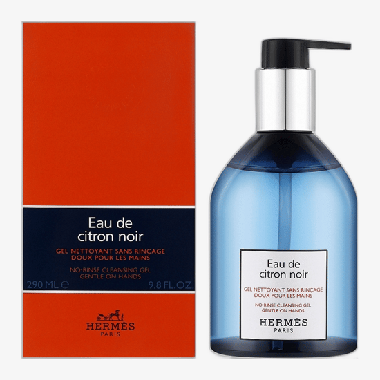 Hermès Eau de Citron Noir dušigeeli elegantne pakend Värskendav Hermès Eau de Citron Noir dušigeel kehale ja juustele