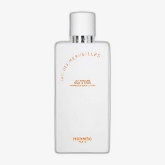 Hermès eau des merveilles kehakreemi pudeli lähivõte