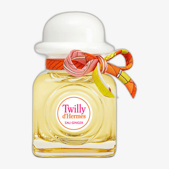 Elegant bottle of Hermès Twilly d'Hermès Eau Ginger