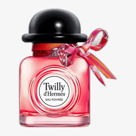Close-up of Hermès Twilly d'Hermès Eau Poivrée EDP bottle