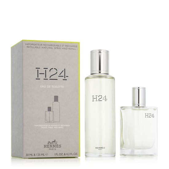 Elegant packaging of Hermès H24 EDT fragrance set