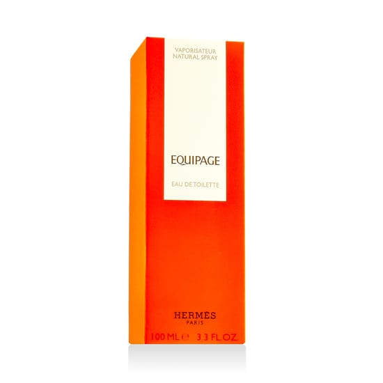 Elegantne Hermès Equipage EDT pudel, mis näitab selle ainulaadset disaini