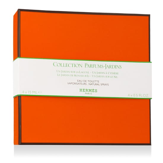 Элегантная упаковка набора Hermès Collection Parfums-Jardins 4 x