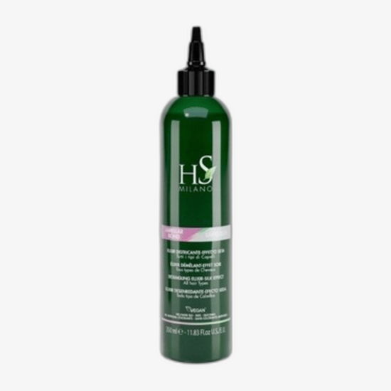 Упаковка HS MILANO Lamellar Bond Detangling Elixir Флакон HS MILANO Lamellar Bond Detangling Elixir с эффектом шелка