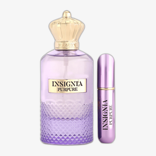 Бутылка парфюма Hamidi Insignia Azure EDP 10 вблизи