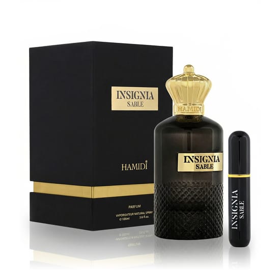 Оригинальная упаковка Hamidi Insignia Sable EDP 10 Элегантный флакон Hamidi Insignia Sable EDP 10