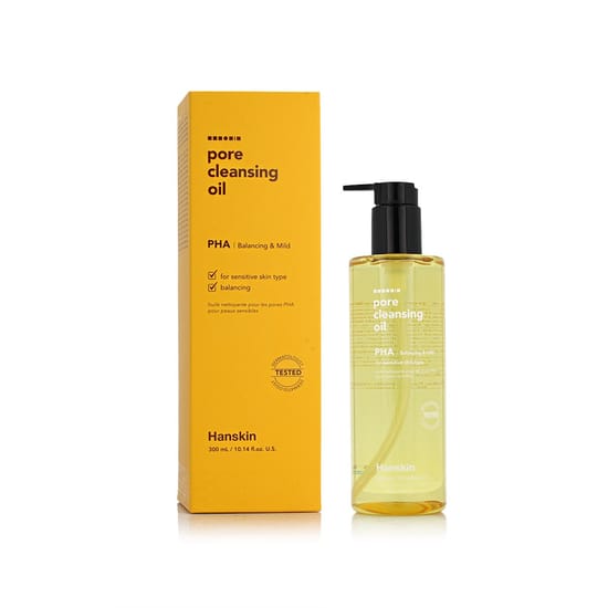 Bottle of Hanskin Pore PHA Balancing & Mild Cleansing Oil