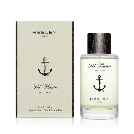 Bottle of Heeley Sel Marin EDP with a marine theme