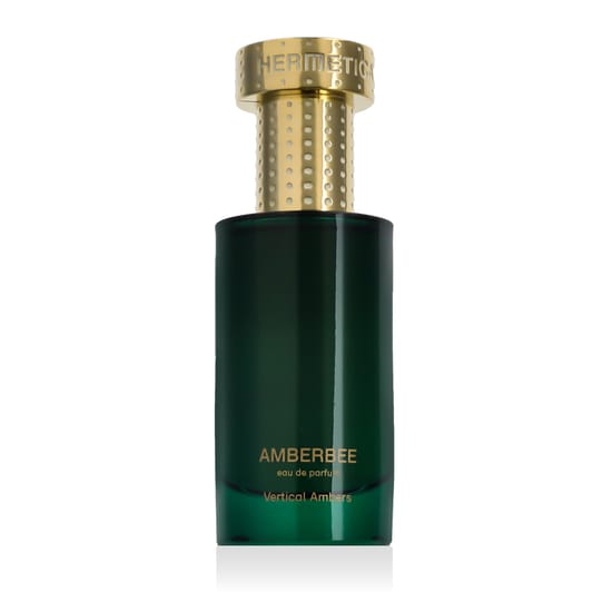 Close-up of Hermetica Amberbee EDP perfume bottle
