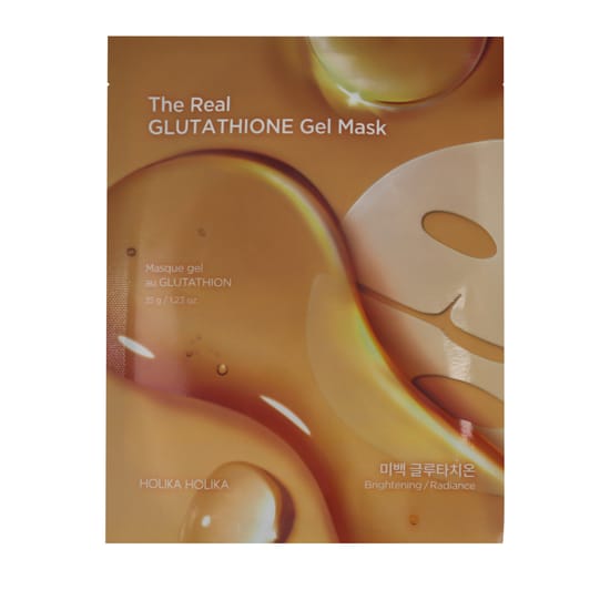 Holika Holika The Real Glutathione Gel Mask geelmaski tekstuur ja visuaalne lähedus
