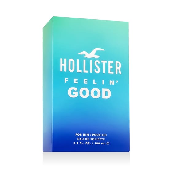 Оригинальная упаковка Hollister California Feelin' Good EDT Бутылка Hollister California Feelin' Good EDT крупным планом