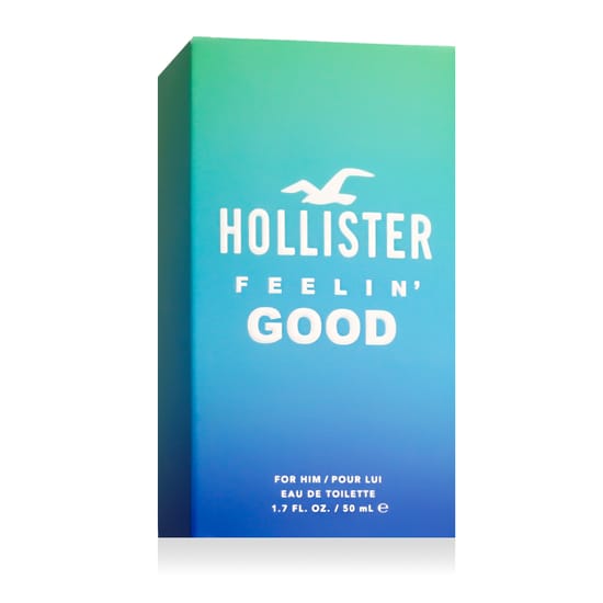 Оригинальная упаковка Hollister California Feelin' Good EDT Бутылка Hollister California Feelin' Good EDT крупным планом