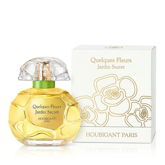 Elegant bottle of Houbigant Quelques Fleurs Jardin Secret EDP Extreme