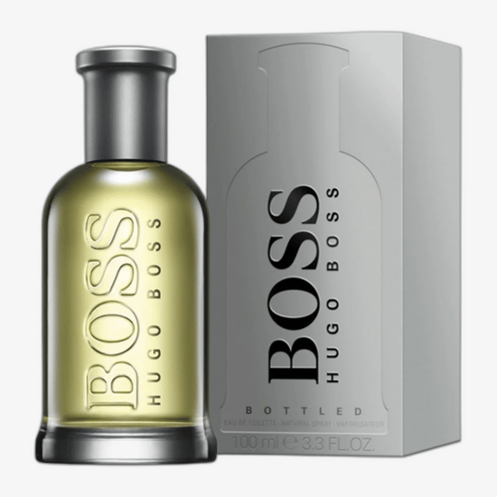 Elegant packaging of Hugo Boss Boss Bottled EDT and shower gel