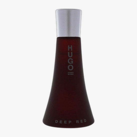 Elegantne Hugo Boss Deep Red EDP pudel lähedalt