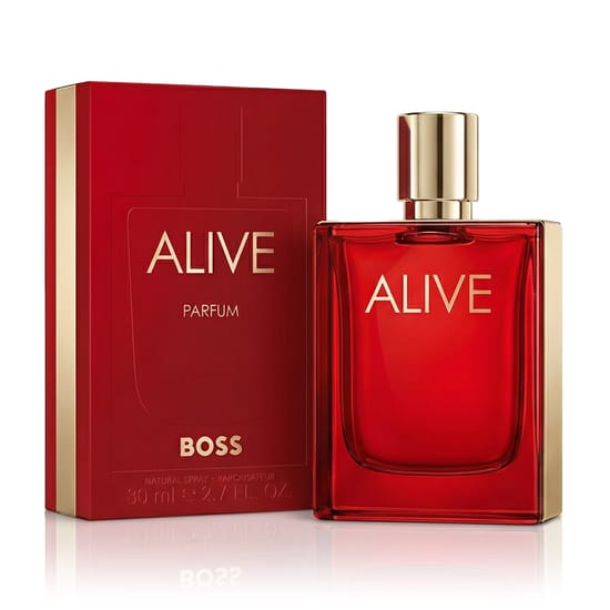 Оригинальная упаковка Boss Alive Parfum от Hugo Boss Бутылка Boss Alive Parfum в элегантном дизайне
