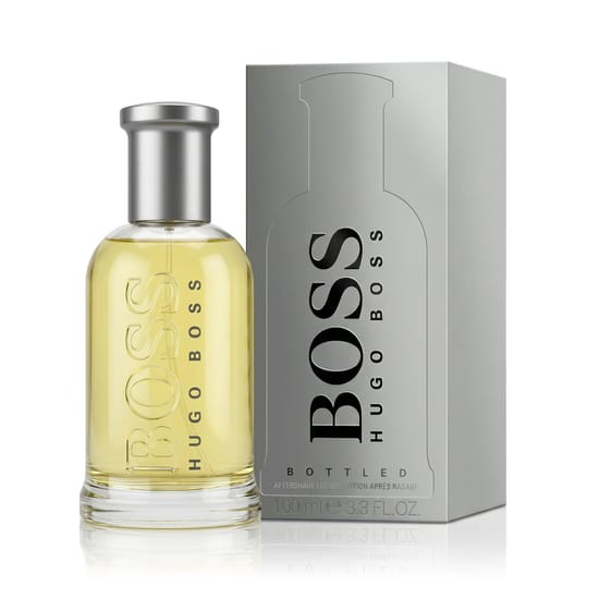 Boss Bottled rahustav habemeajamisjärgne losjoon pakendis