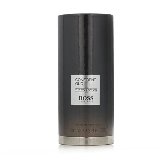 Elegant bottle of Hugo Boss The Collection Confident Oud EDP Intense