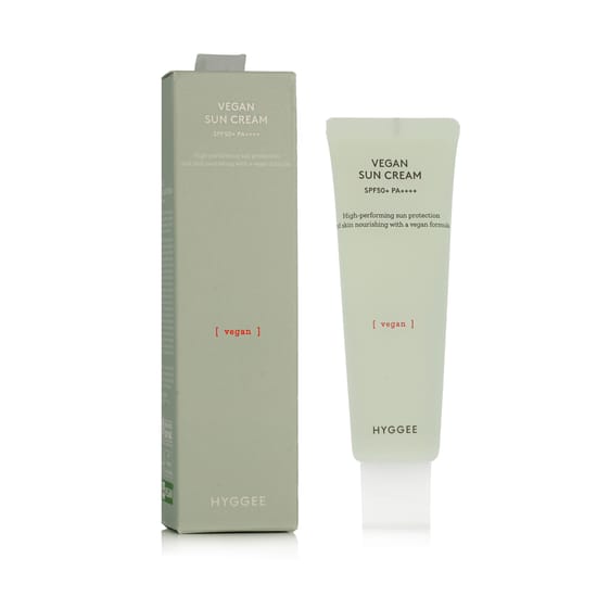 Hyggee vegan sun cream spf 50+ pa++++ in a stylish tube