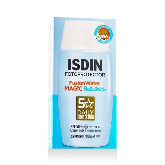 ISDIN fotoprotector fusion water magic pediatrics spf 50 pudel