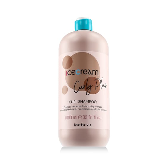 Inebrya Ice Cream Curly Plus Shampoo in 1000 ml packaging