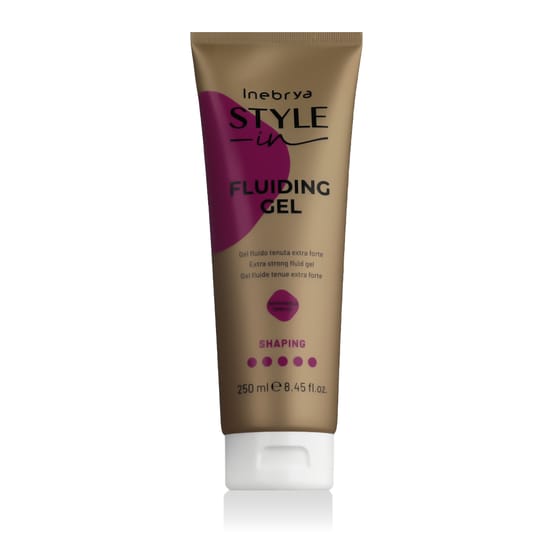 Inebrya Style-In Fluiding Gel bottle close-up for unisex hair styling