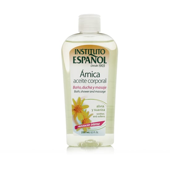 Instituto español arnica body oil in 250 ml packaging