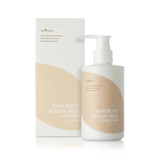 Бутылка Isntree Yam Root Vegan Milk Cleanser крупным планом