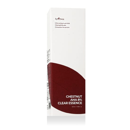 Флакон isntree chestnut aha 8% clear essence с близким планом