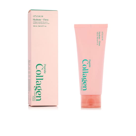 Упаковка очищающей пены It's Skin Peptide Collagen Hydrate + Firm Бутылка очищающей пены It's Skin Peptide Collagen Hydrate + Firm