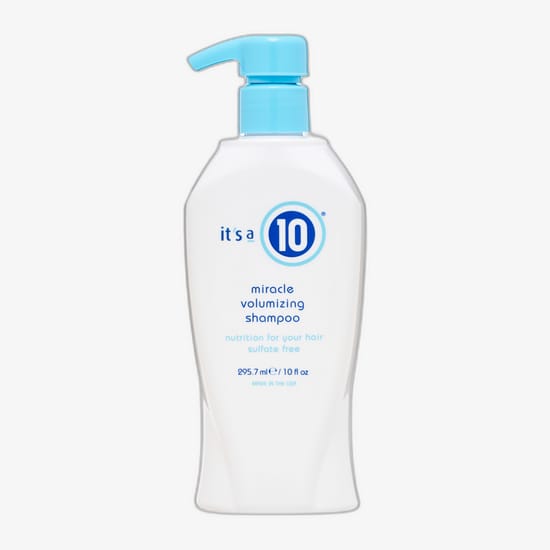 It's a 10® Miracle Volumizing Shampoo – Packaging and Texture It's a 10® Miracle Volumizing Shampoo bottle, gentle volumizing shampoo for fine hair, lightweight shampoo for all hair types