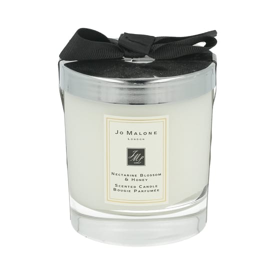 Jo Malone nektariini õie ja mee parfüümküünal, luksuslik kujundus ja õrn valgus Nektariini õie ja mee parfüümküünal, elegantne ja hubane sisustuselement, Jo Malone küünla peen aroom