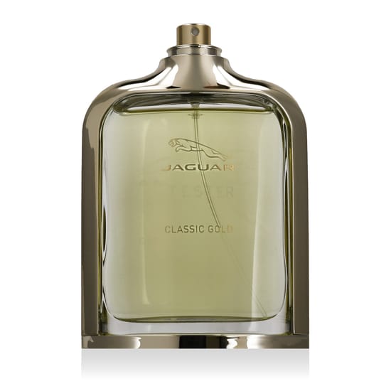 Jaguar Classic Gold EDT – elegantne lõhn Jaguar Classic Gold EDT pudel valge taustal