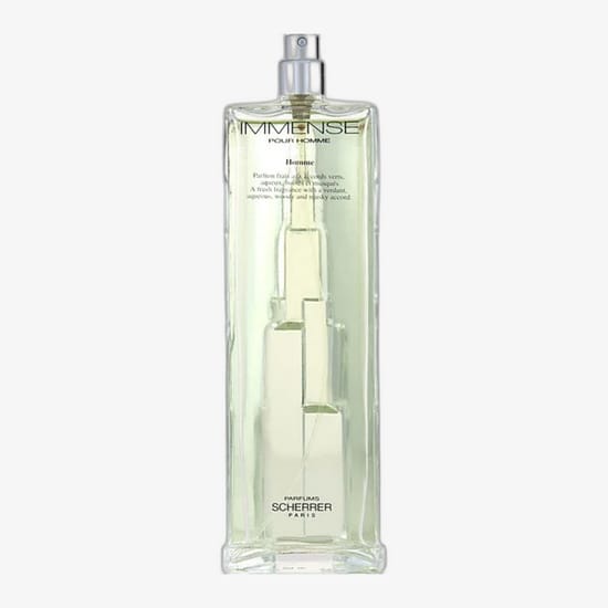 Упаковка аромата Jean Louis Scherrer Immense Pour Homme EDT Флакон аромата Jean Louis Scherrer Immense Pour Homme EDT